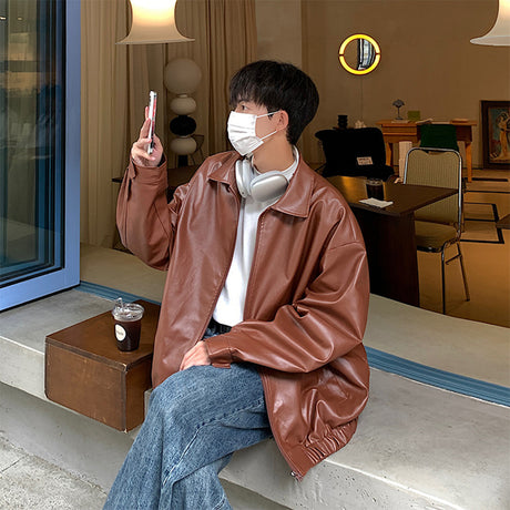Best Online Shop in Australia - Men’s autumn leather jacket – retro cool - Emete store
