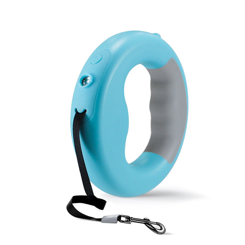 New LED Light Dog Rope Pet Automatic Retractable Leash Ring Luminous Dog Walking Rope Pet Supplies - Emete store