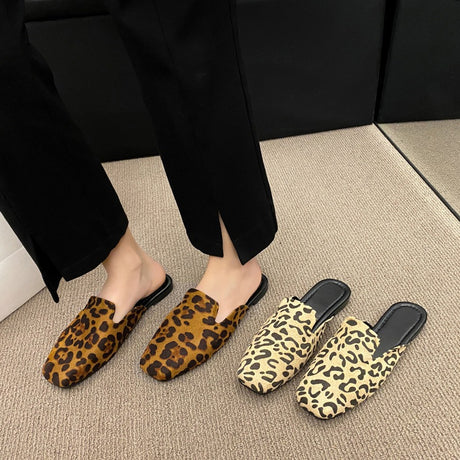 Best Online Shop in Australia - Sexy Leopard Print Baotou Slippers - Emete store