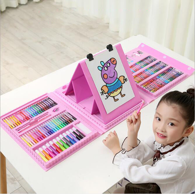 Best Online Shop in Australia - 208-Piece Kids Art Set w/ Easel - Emete store