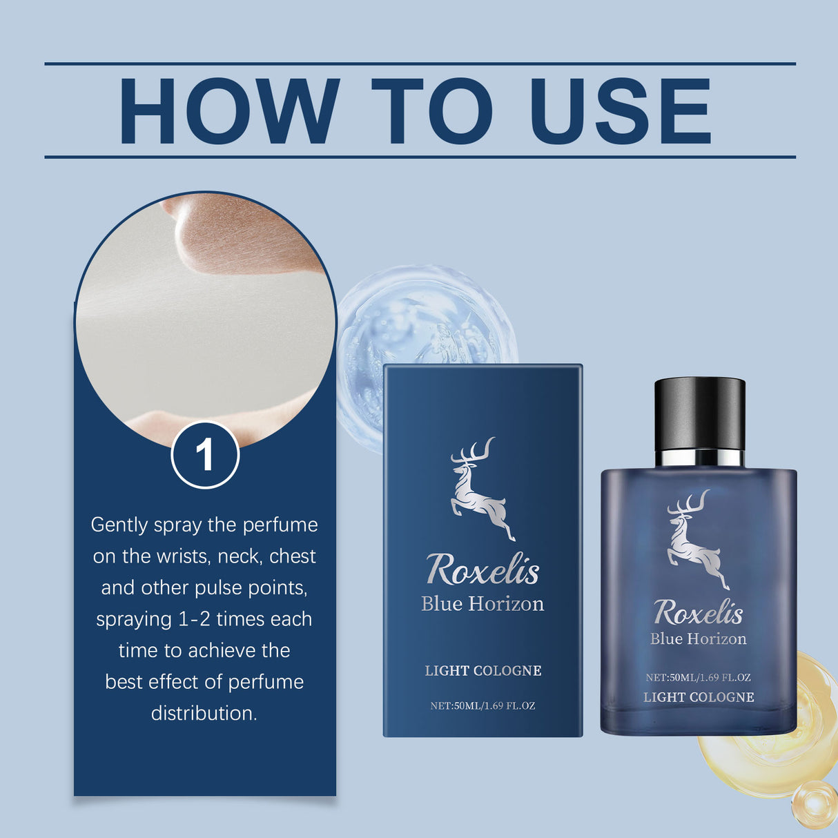 Blue Cologne Fragrance Natural Fresh Fragrance Niche Strong Cologne Pheromone Fragrance Perfume - Emete store