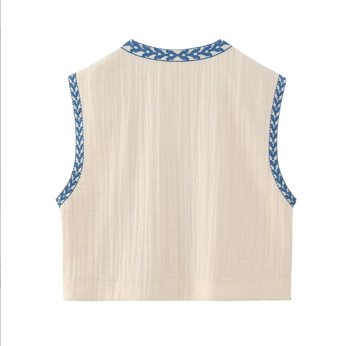 Best Online Shop in Australia - Summer Embroidered Open Top - Emete store