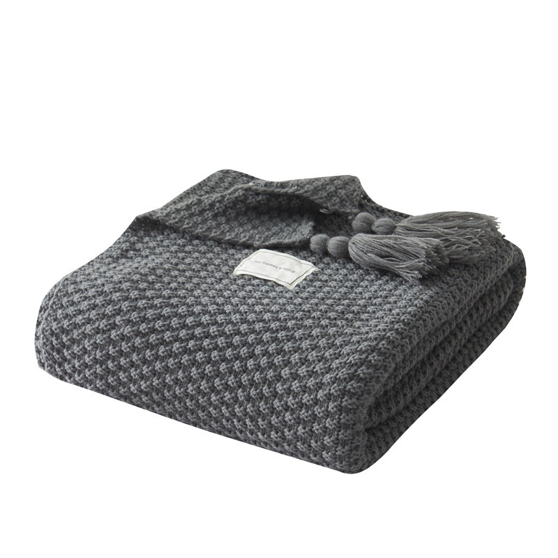 Best Online Shop in Australia - Cozy Tassel Wool Knitted Blanket - Emete store