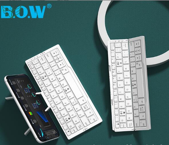 Mini Folding Keyboard Wireless Bluetooth-compatible Keyboard Foldable Keypad For Laptop Windows Android Tablet ipad Phone - Emete store