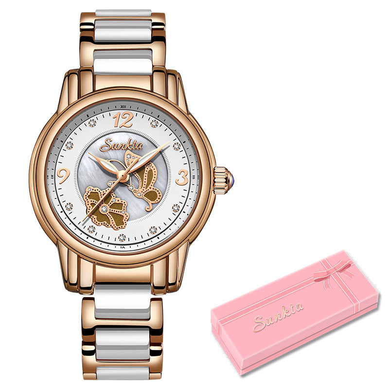 Lige High Quality Ceramic Watch Ladies Watch Exquisite Waterproof Watch - Emete store