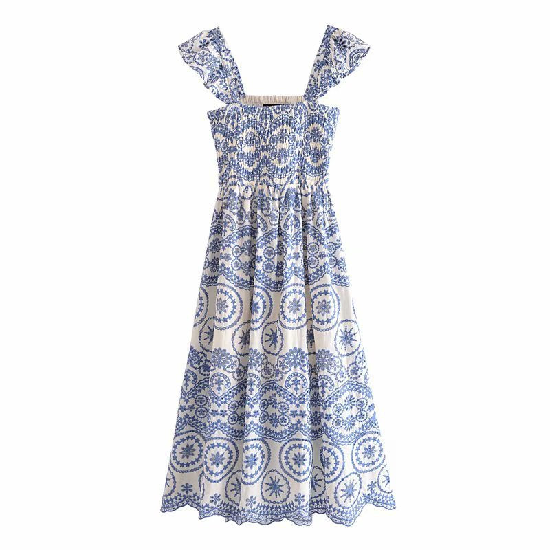 Best Online Shop in Australia - Summer Hollow Embroidered Dress - Emete store