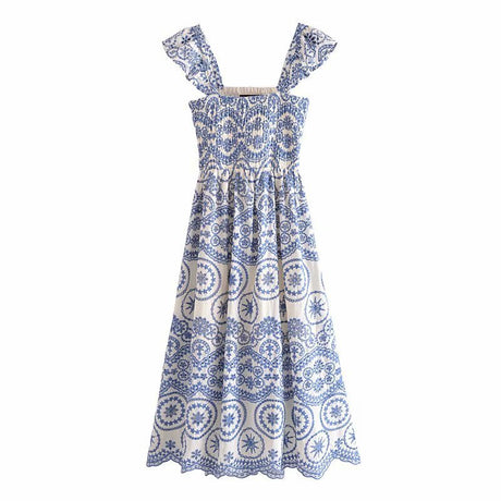 Best Online Shop in Australia - Summer Hollow Embroidered Dress - Emete store