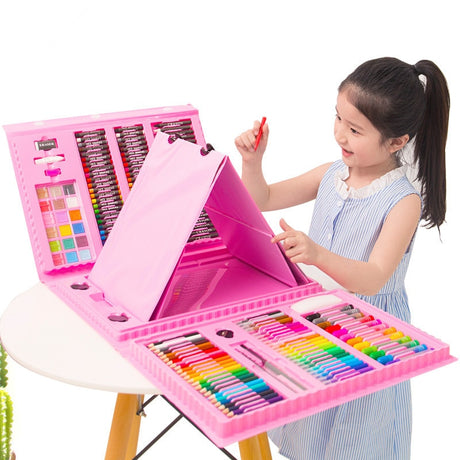 Best Online Shop in Australia - 208-Piece Kids Art Set w/ Easel - Emete store