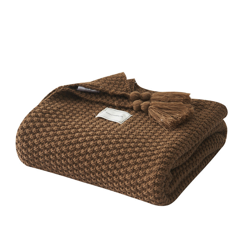 Best Online Shop in Australia - Cozy Tassel Wool Knitted Blanket - Emete store