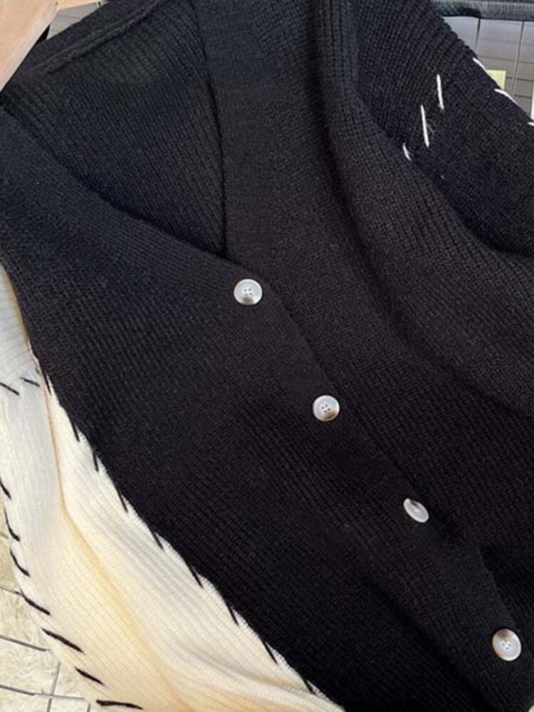 Best Online Shop in Australia - Vintage Colorblock Knit Coat - Emete store