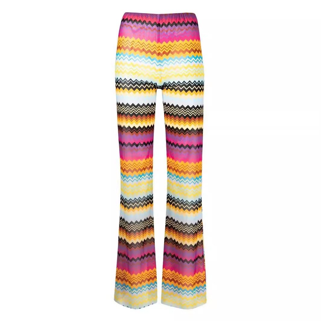 Best Online Shop in Australia - Z-Stripe Wide Leg Beach Pants - Emete store