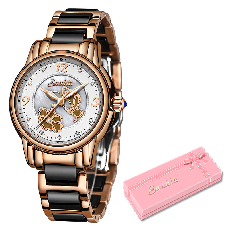 Lige High Quality Ceramic Watch Ladies Watch Exquisite Waterproof Watch - Emete store