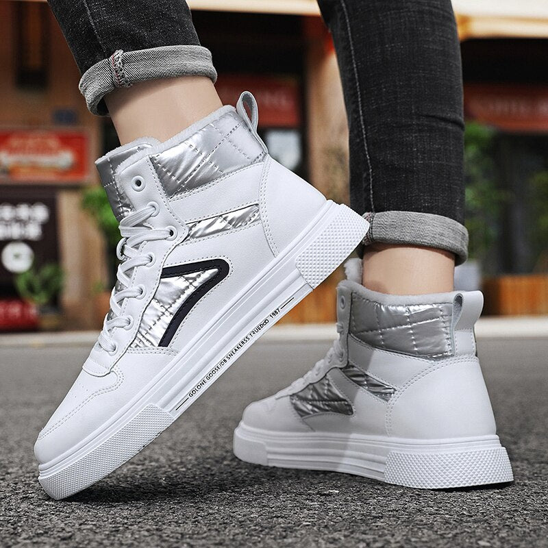 High-top  cotton casual canvas  Non-Leather Casual Shoes