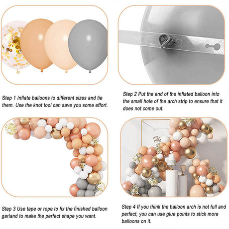 Best Online Shop in Australia - Retro Peach Latex Balloon Set - Emete store