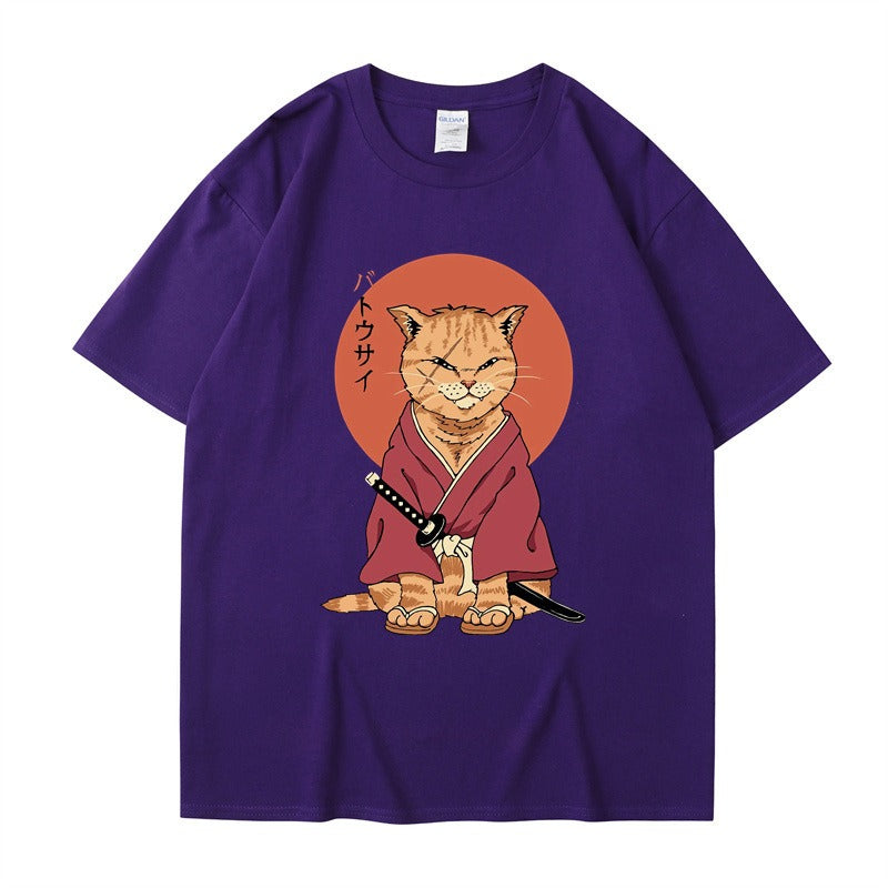 Best Online Shop in Australia - Cute ninja cat T-Shirt, summer style - Emete store