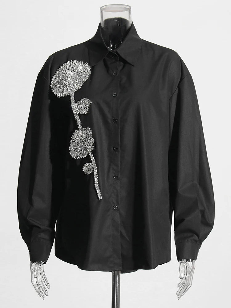 Best Online Shop in Australia - Diamonds Appliques Casual Shirt - Emete store
