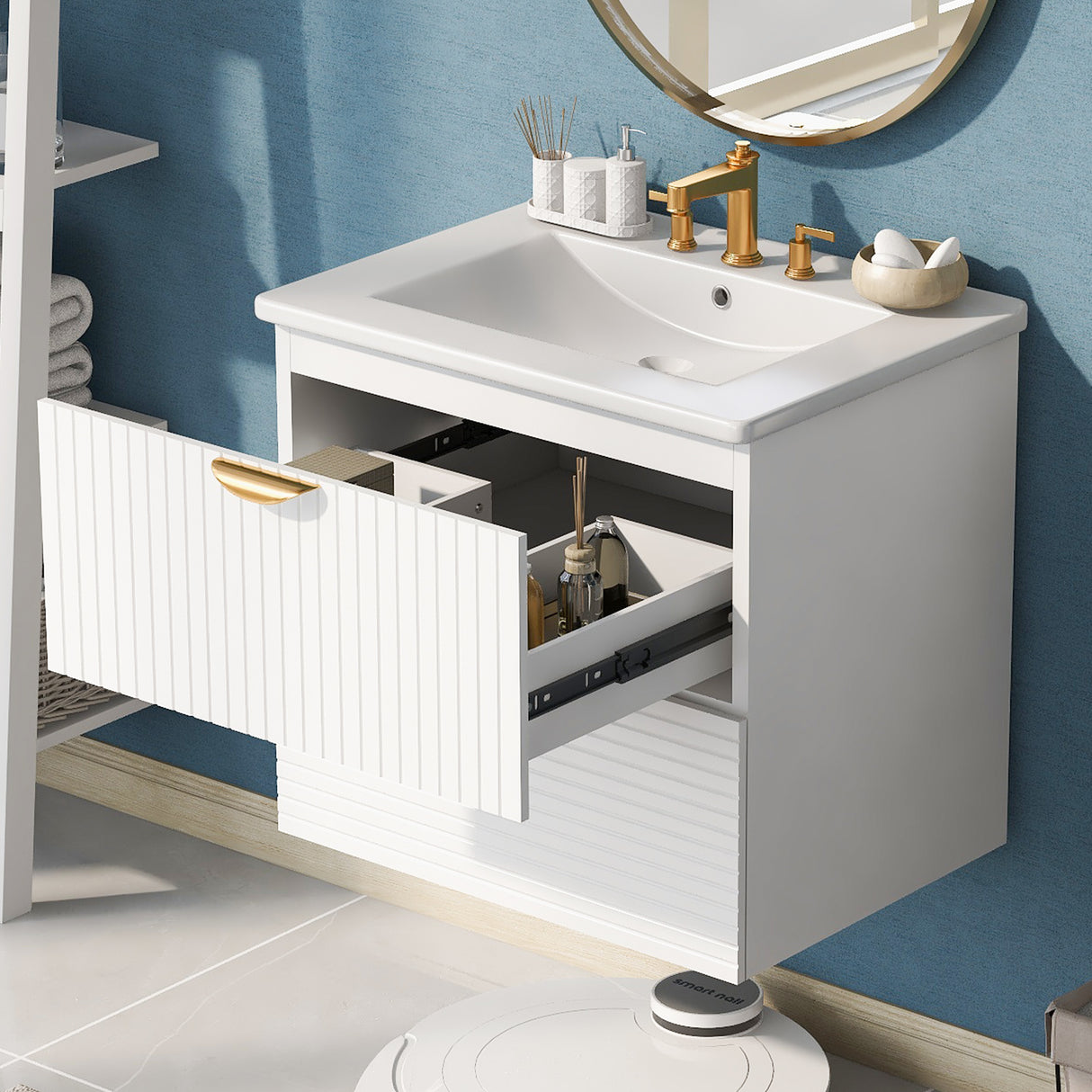 Best Online Shop in Australia - Modern 24" White Bathroom Vanity - Emete store