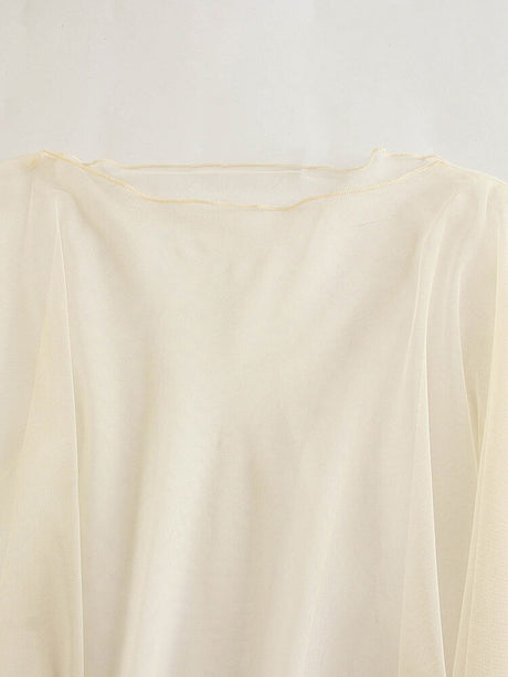 Best Online Shop in Australia - Boat Neck Semi-Sheer Cape Coat - Emete store