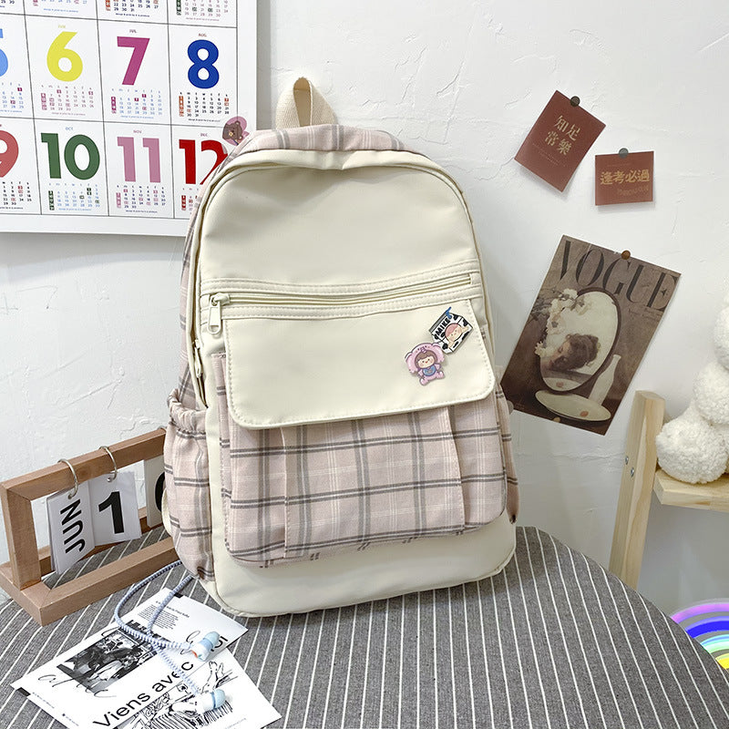 Best Online Shop in Australia - Fresh Plaid Schoolbag for Girls - Emete store