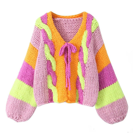 Best Online Shop in Australia - Casual Lace-Up Knit Cardigan - Emete store