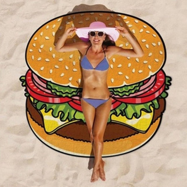 Best Online Shop in Australia - Boho Fruit Print Round Beach Towel - Emete store