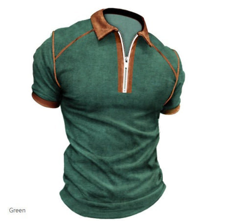 Best Online Shop in Australia - Summer Men Polo Zipper T-Shirt - Emete store