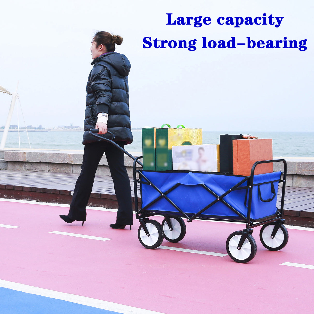 Best Online Shop in Australia - Folding Wagon Cart - Blue - Emete store