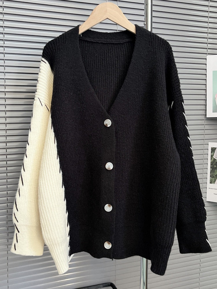 Best Online Shop in Australia - Vintage Colorblock Knit Coat - Emete store