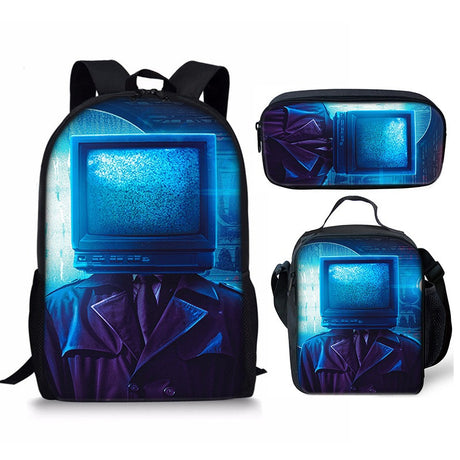 Best Online Shop in Australia - 3PC Skibidi Toilet Man Bag - Emete store