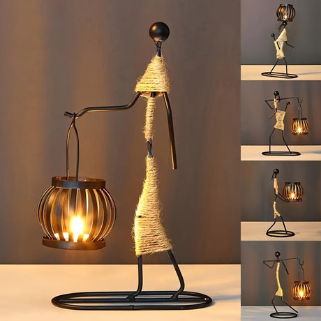 Best Online Shop in Australia - Wrought Iron Candle Holder Art - Emete store