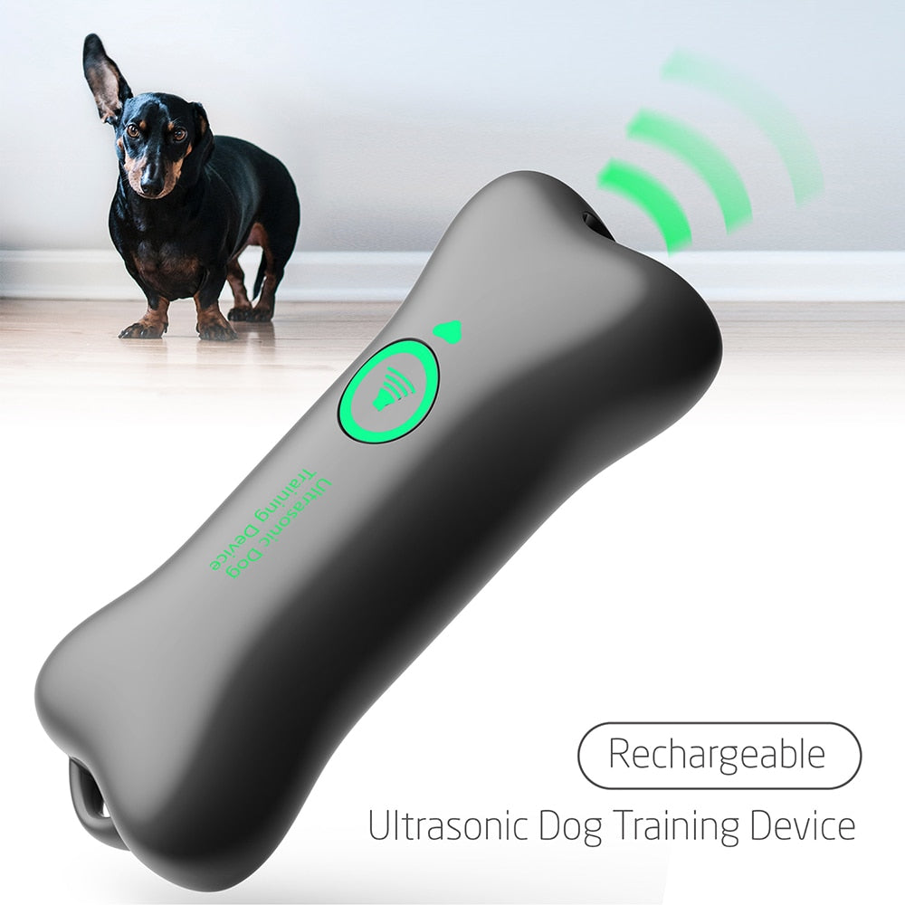 Ultrasonic Dog Repeller Rechargeable Anti Barking Pet Control Device Hand-Held Dogs Behavior Training Tool - Emete store