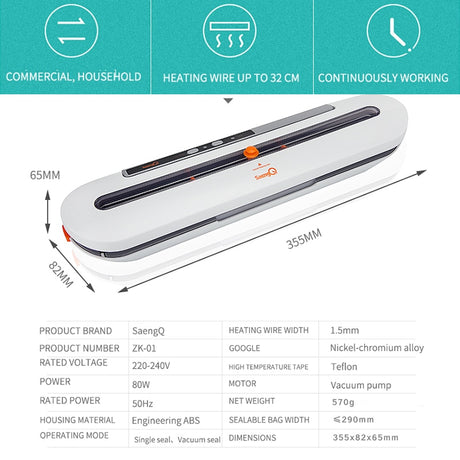 Best Online Shop in Australia - SaengQ Vacuum Sealer 220V/110V - Emete store