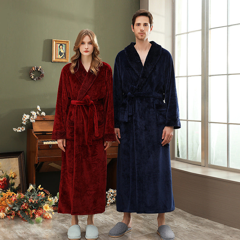 Best Online Shop in Australia - Couple Fleece Winter Bathrobe - Emete store