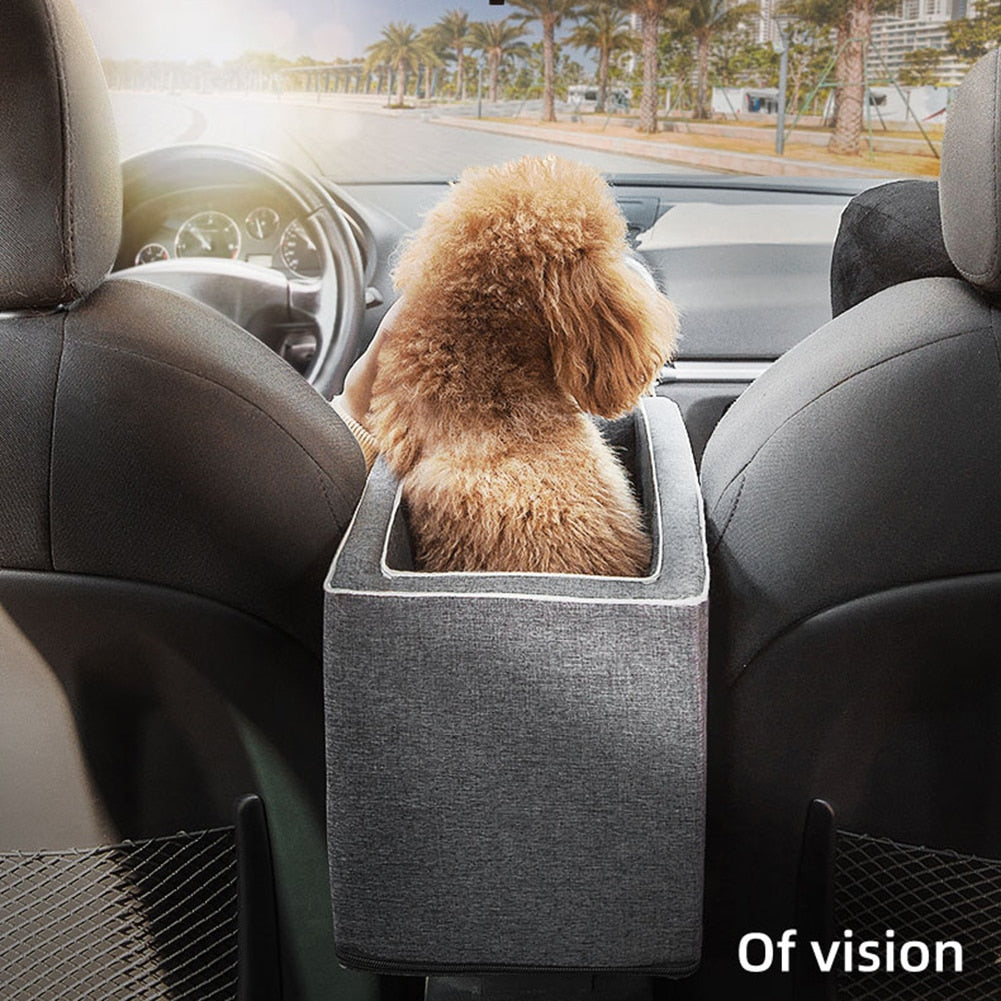 Puppy Cat Bed Car Console Pet Litter Portable Car Handrail Dog Cat Mat Travel Bed Safety Pet Seat - Emete store