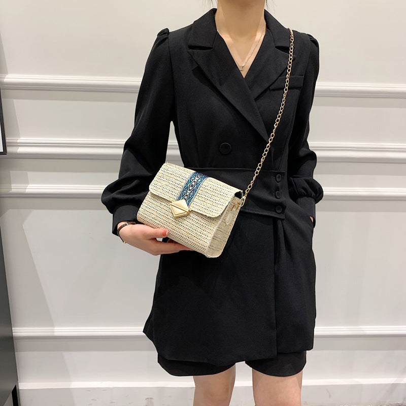 Best Online Shop in Australia - Simple Woven Messenger Hand Bag Small Square Bag - Emete store