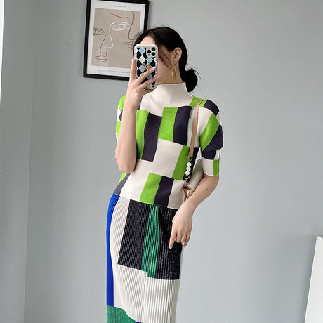 Best Online Shop in Australia - Fluorescent Green Plaid Top - Emete store