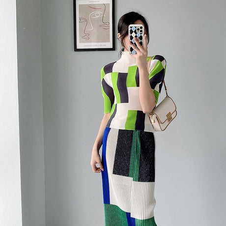 Best Online Shop in Australia - Fluorescent Green Plaid Top - Emete store
