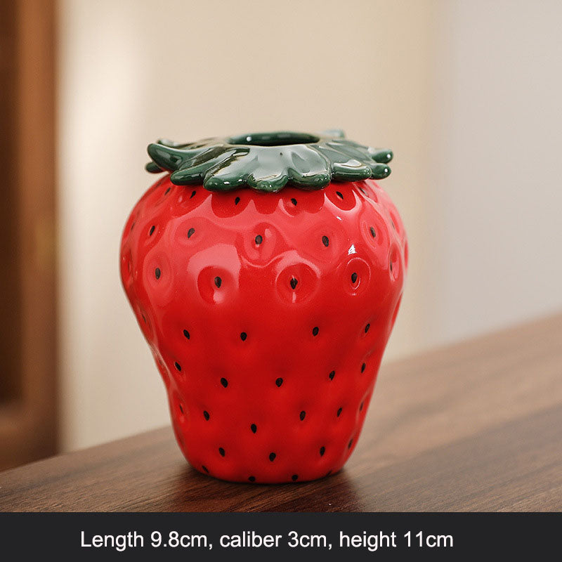 Best Online Shop in Australia - Strawberry Ceramic Vase Decor - Emete store