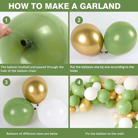 Best Online Shop in Australia - Vintage Olive Green Balloon Set - Emete store