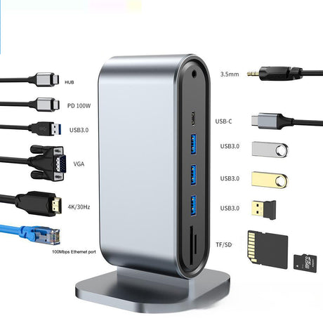 Best Online Shop in Australia - 12-in-1 Type-C Docking Hub Vertical - Emete store