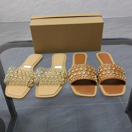 Best Online Shop in Australia - Square Toe Transparent Sandals - Emete store