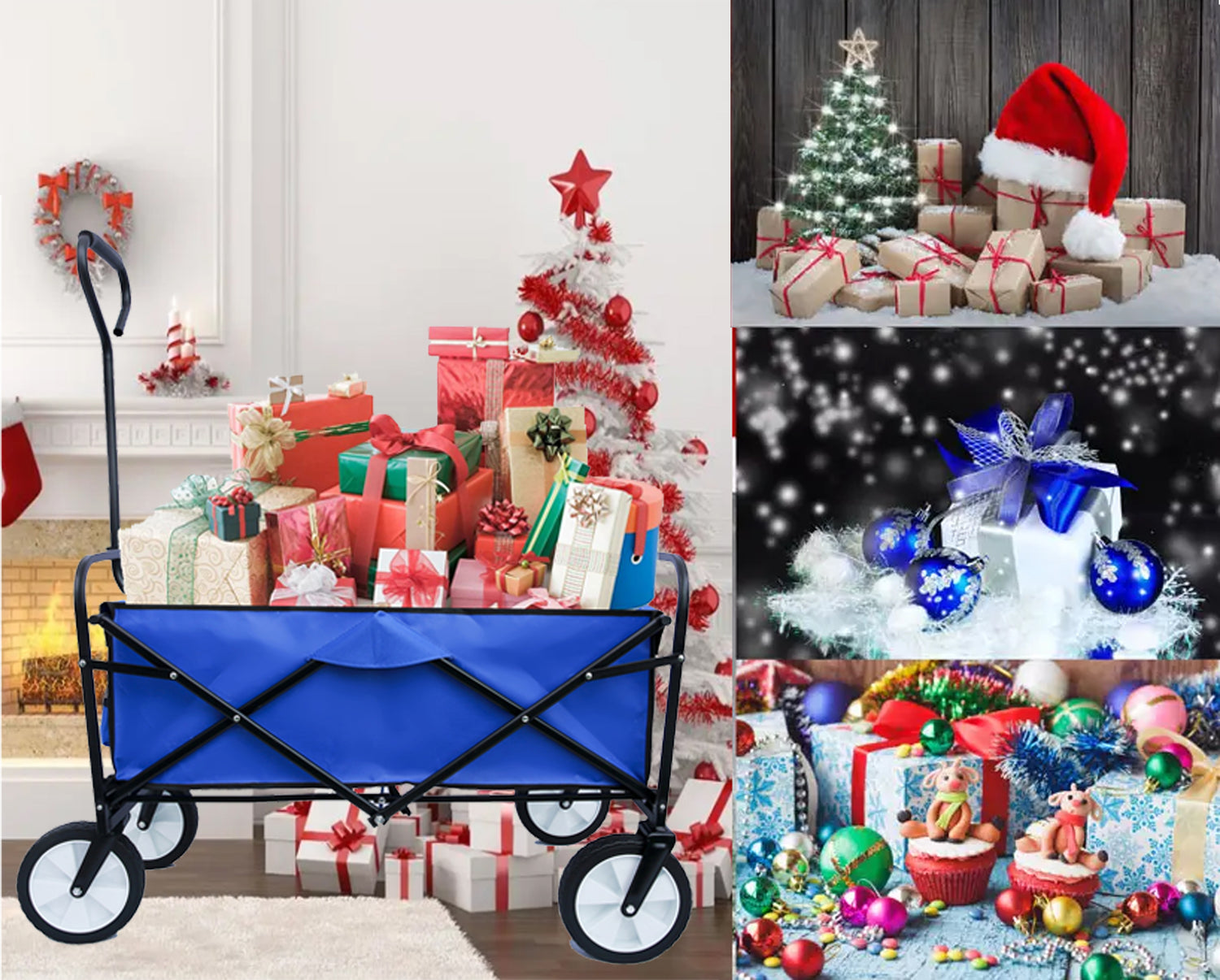 Best Online Shop in Australia - Folding Wagon Cart - Blue - Emete store