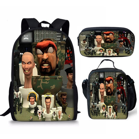 Best Online Shop in Australia - 3PC Skibidi Toilet Man Bag - Emete store
