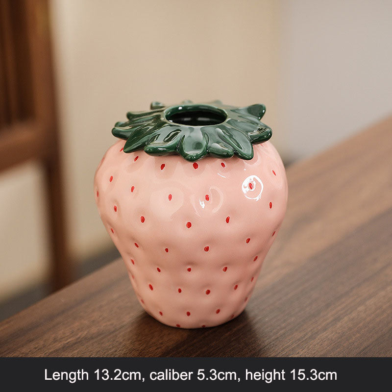 Best Online Shop in Australia - Strawberry Ceramic Vase Decor - Emete store