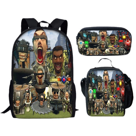 Best Online Shop in Australia - 3PC Skibidi Toilet Man Bag - Emete store