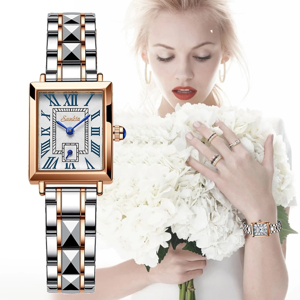 Lige Square Ladies Quartz Watch Beautiful Waterproof Watch - Emete store