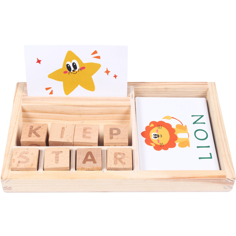 Best Online Shop in Australia - Wooden Kids English Word Puzzle Toy - Emete store