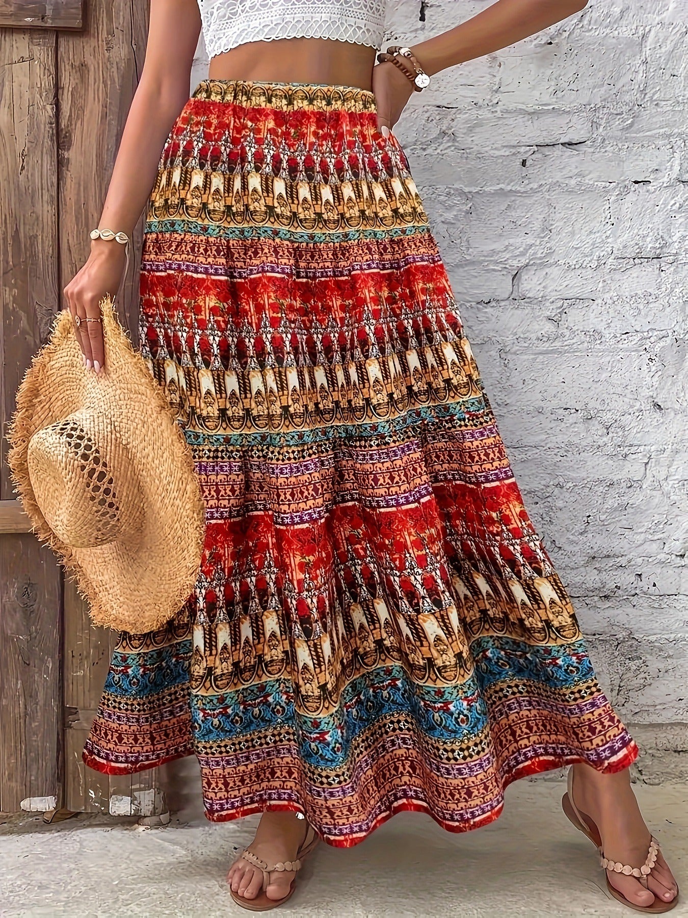 Best Online Shop in Australia - Summer printed full print skirt - Emete store