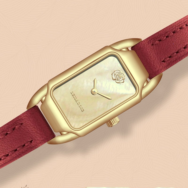 Women's Watch Brand Counter Brand Authentic Fashion Small Square Core Women's Watch Quartz Watch Popular - Emete store