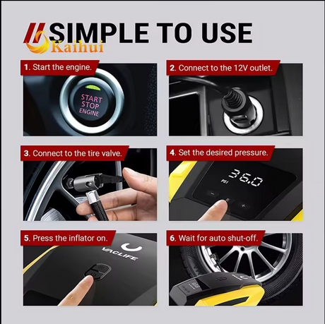 Best Online Shop in Australia - Portable Tire Inflator Pump 12V - Emete store